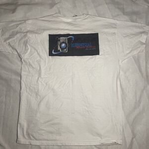 Vintage Y2K Department of Justice DOJ Audiovisual Tech Promo T-Shirt White XL